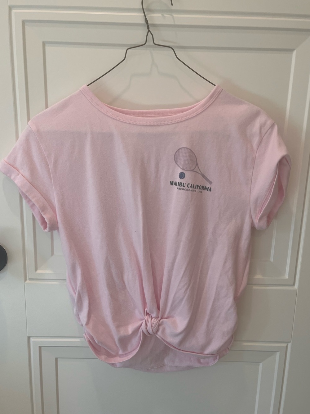 Abercrombie & Fitch Light Pink Tennis Graphic Tee